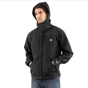 Carhartt Men's Shoreline Waterproof Breathable Rain Jacket Coat Green J162 M